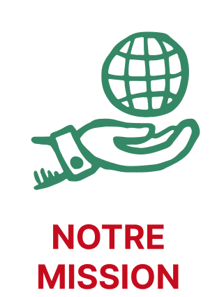 Pictogramme et texte notre mission